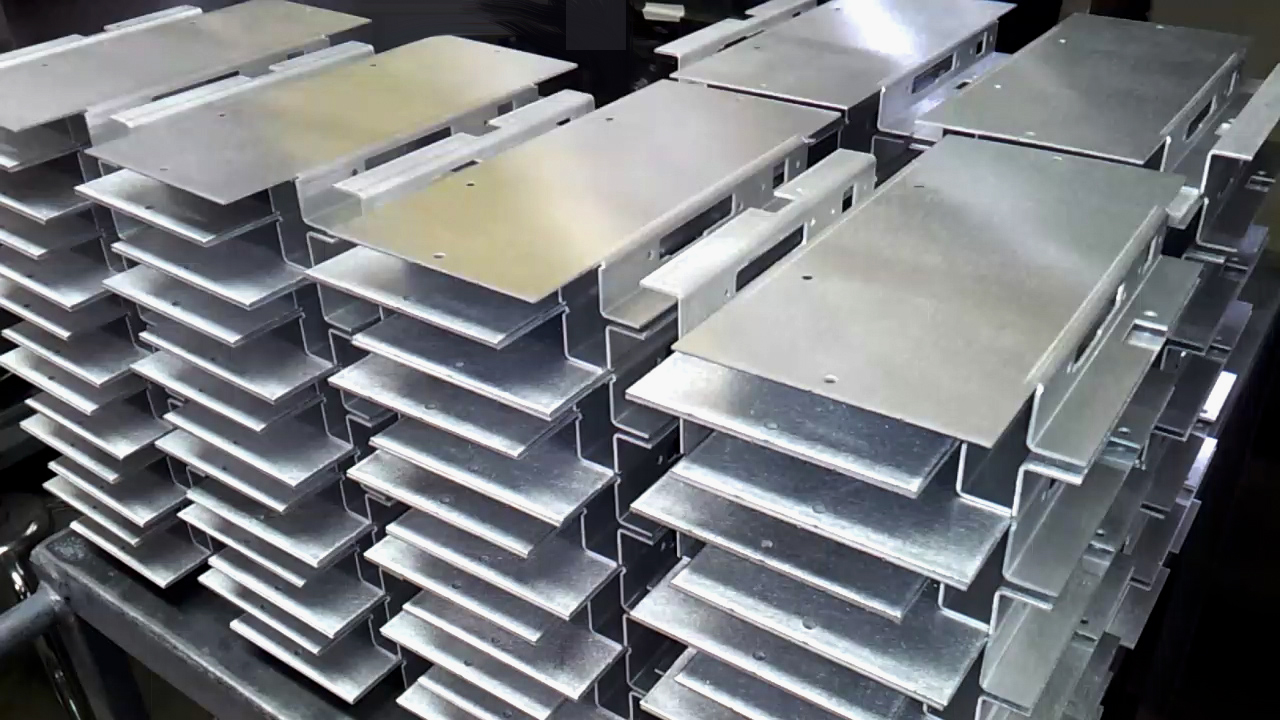 Rows of sheet metal